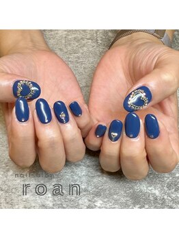 ロアンネイル(roan nail)/ブルー×ハート