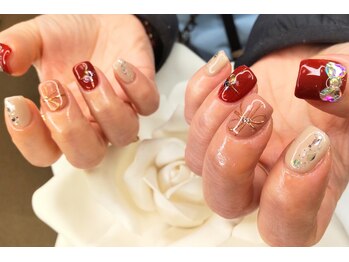 キープ ネイルサロン(KEEP)/冬リボン♪