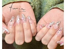 ツインネイル 塩釜口店(twin.nail)/お持ち込み/ガーリーネイル