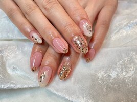 ☆塗りかけ×ホログラムネイル☆