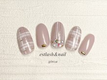 エストラッシュアンドネイル 銀座店(est lash&nail)/チェックネイル