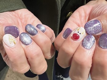 ノラ ミナミアオヤマ(NORA MINAMIAOYAMA)/ブルーマグネットXmasネイル