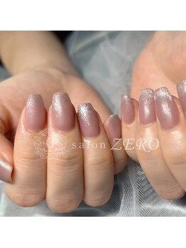 サロンゼロ インフィニティー/秋のくすみカラーネイル