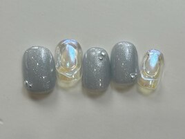 ターコイズデザインラメ青¥6000