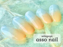 砂浜と波の夏ネイル