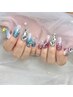 ジェルチップ10本長さ出し＋フルアート→16980円♪持ち込みデザインOK◎