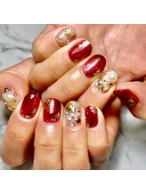 ナナズネイル 西小倉店(NANA's Nail)/クリアレッド　　