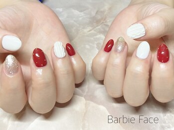 バービーフェイス 恵比寿(Barbie Face)/冬ニットネイル