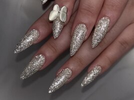 ラメふりかけ施術+長さ出し