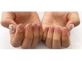 チークネイル×ラメグラ