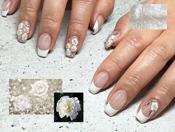 ヌル ネイル 堀江(NURU NAIL HORIE)/スパンコールフラワーネイル☆