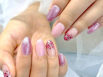 リベレ 心斎橋店(LIBELLE)/ピンクラメ★レオパードネイル