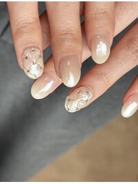白グラデ