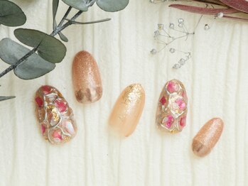 ソウ 難波店 nail salon Sou/ステンドグラス風シェルnail