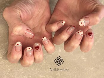 ネイル エミュスト(Nail Emuest)/フレンチガーリーネイル
