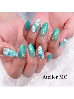 アトリエ エムシー 新富町(Atelier MC)/フラワーアートネイル
