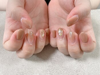 キキネイル たまプラーザ店(kikinail)/8月定額A カフェラテカラー