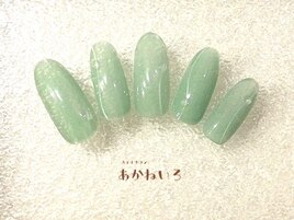 梅雨　水滴ネイル　うねうね