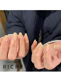 パール風オーロラパウダーネイル