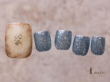 アイネイルズ 吉祥寺店(I nails)/ラメキラキラシンプルフット