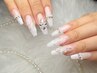 【ネイル】チップ長さだし10本◆150分持ち込みアート(ケア/オフ込み)¥12800