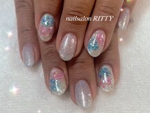 ネイルサロン リッティー(RITTY)/紫陽花ネイル