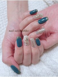持込8600円　ミラー　グリーン