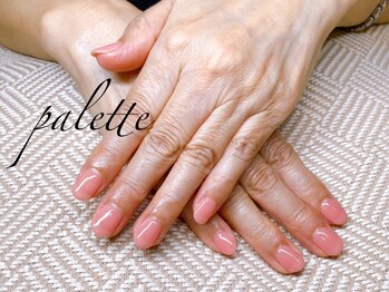 パレット(palette)の写真/女性の為のネイルをあなたに♪モチ/ツヤ/美爪＆ケアで自然な美爪に☆【掲載記念】ワンカラー￥4300