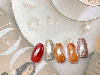 フルールソンネイル(fleur son nail)/12月定額シンプルアート
