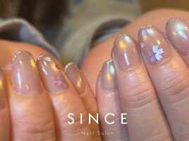 マグネット桜ネイル