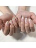 【復活クーポン】ラメグラとシェルの組み合わせネイル