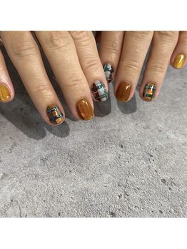 苑琳爪工(erin nail)/マグネット×チェック