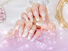 ワンホンネイル 新宿(Rumi Nail)/キラキラ/長さ出し/フレンチ/春