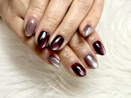 マグネットネイル×ツートーン