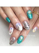 レッシュネイル サロンアンドスクール(RECH NAIL salon&school)/カラフルフェザー
