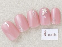 アイネイルズ 三宮店(I nails)/シンプルピンクネイル￥6000