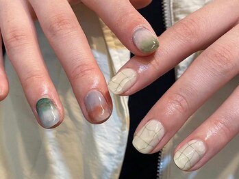 アイネイルズ 梅田店(I nails)/ニュアンスグラデチェック¥10700