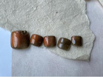 アイネイルズ 梅田店(I nails)/フットくすみオレンジマグ