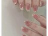 ♪【Hand】チークネイル+ミラーフレンチ ¥8500