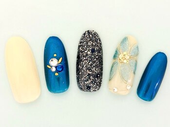 ネイルエイム(Nail eim)/夏★パウダー★お花★リゾート