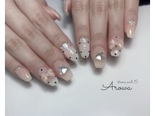 アロワ(Arowa)/ドット×リボンネイル