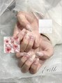 アース 入間店(HAIR & MAKE EARTH)&nbsp;キレイめ韓国系ネイル/さくらんぼ柄