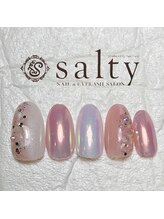 ネイルアンドアイラッシュサロン ソルティ 寺田町(salty)/オーロラネイル