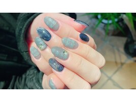 千鳥格子ネイル