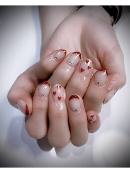 クリスタルネイルサロン(Crystal Nail)/バレンタインネイル