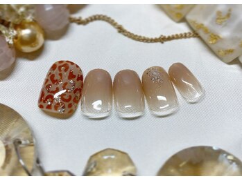 ネイルアンドアイラッシュ ブレス エスパル山形本店(BLESS)/レオパードネイル