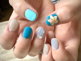貝殻 プルメリア 海 ターコイズ