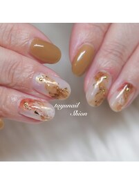 パラジェルニュアンス秋ネイル