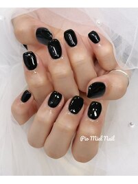 漆黒のスタイリッシュネイル