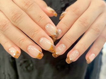 べっ甲フレンチネイル